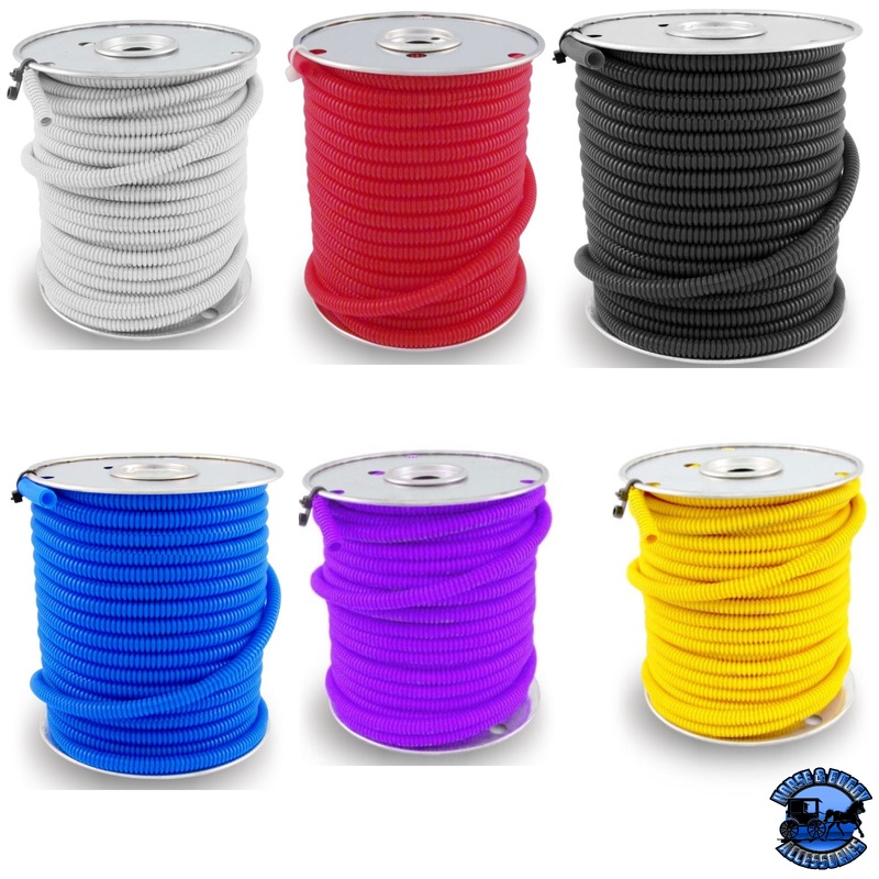 Sold By The Foot Split Loom Wire Covering , Protector (CHOOSE COLOR AND SIZE)