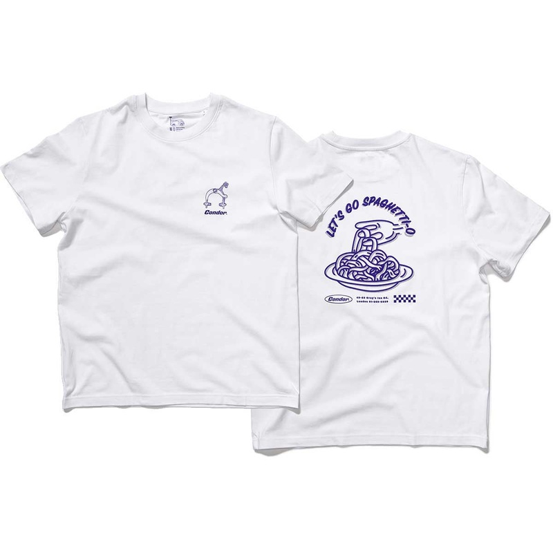 Condor Spaghetti T-Shirt|SMALL|MEDIUM|LARGE|X-LARGE|XX-LARGE|WHITE
