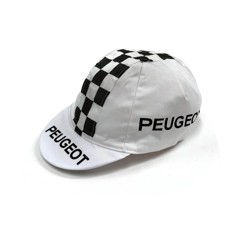 Peugeot Retro Cycling Cap|ONE SIZE|WHITE/BLACK