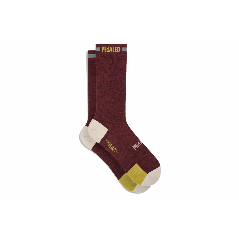 PEdALED Odyssey Merino Socks|SMALL (EU 35-38)|DARK RED