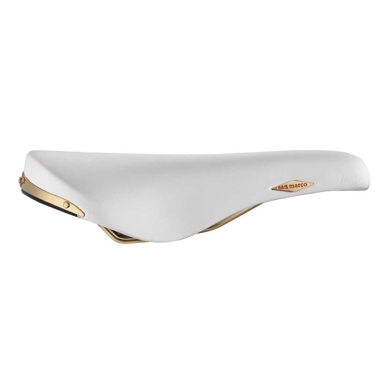 San Marco Rolls Saddle|WHITE/GOLD RAIL|RINO BLACK|WHITE/COPPER RAIL|MIELE/HONEY