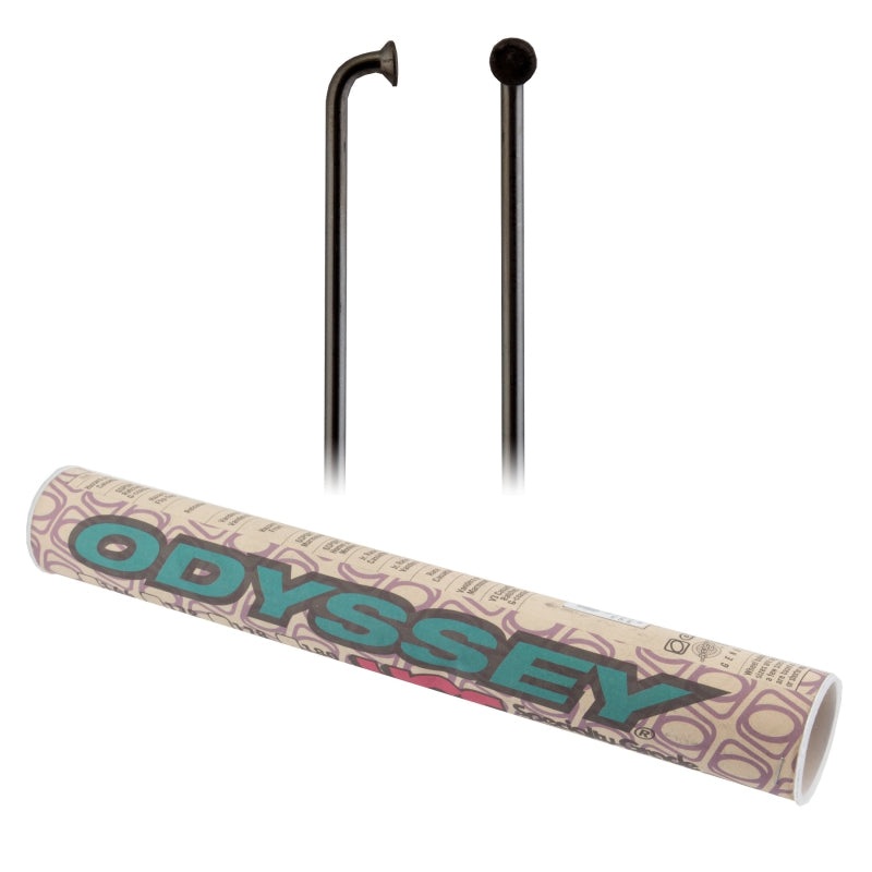 Stainless 14g Spokes 184mm Black Box of 40 Includes Spoke Nipples