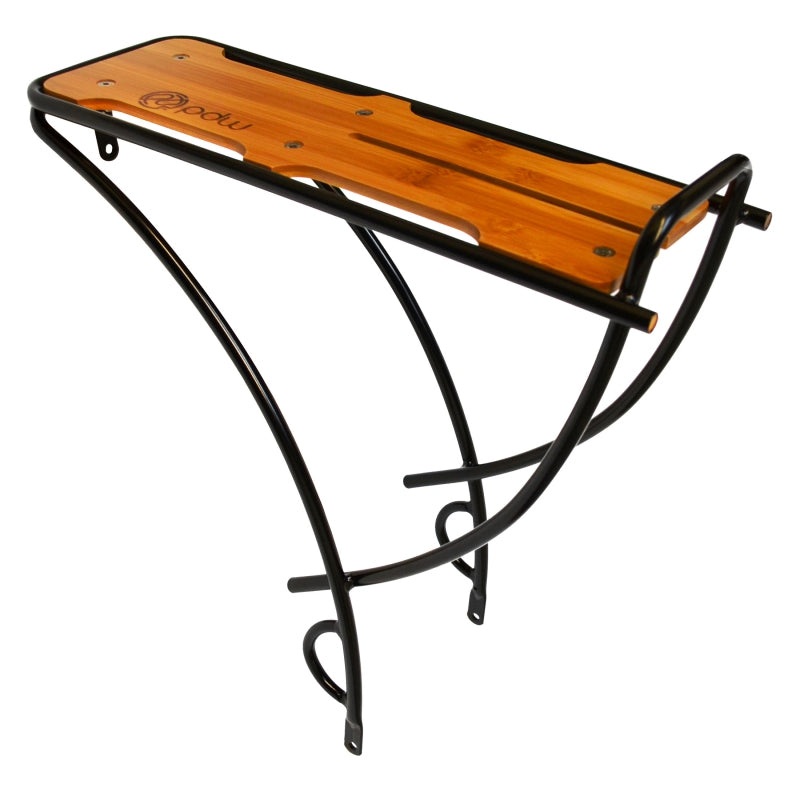 Payload Rear Rack: Steel with Bamboo Deck