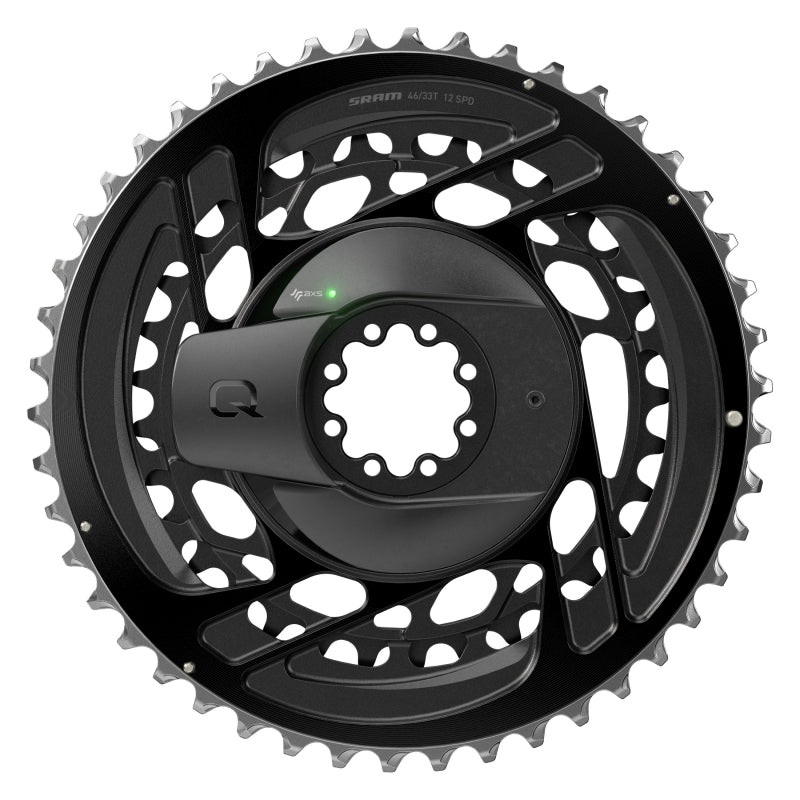 Force AXS 2x Power Meter Chainring Kit – 46/33t 2×12-Speed 8-Bolt Direct Mount BLK D2