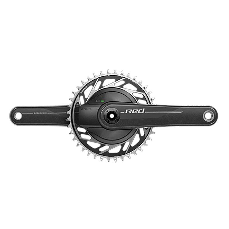 RED 1x XPLR AXS Power Meter Wide Crankset – 170mm 13-Speed 42t Threaded Mount 8-Bolt PM Spider DUB Spindle Natural Carbon E1