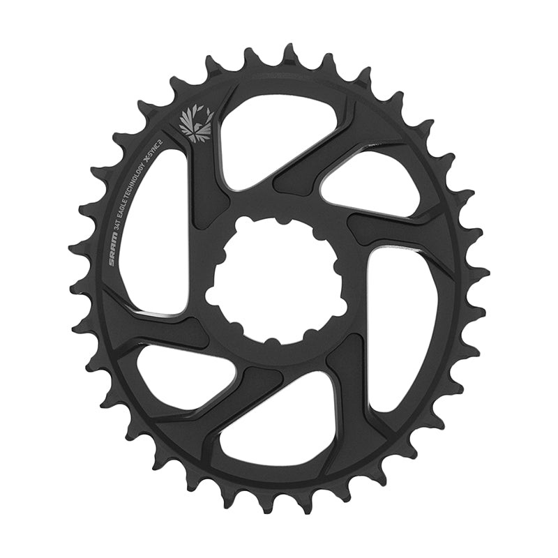 X-Sync 2 Eagle Direct Mount Oval Chainring – 34 Tooth 3mm Boost Offset 12-Speed BLK