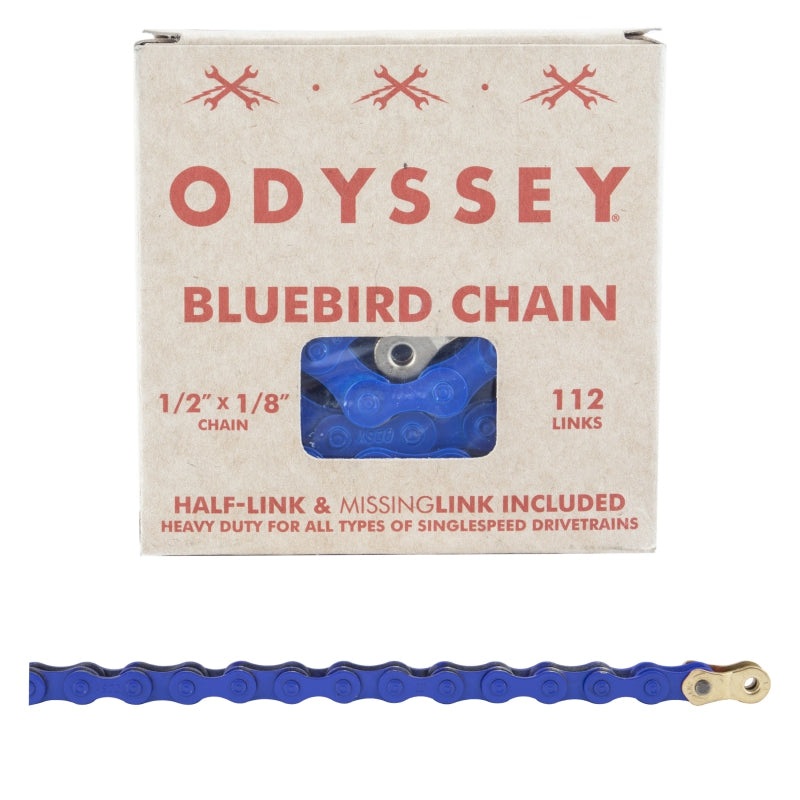 Bluebird Chain – Single Speed 1/2 x 1/8 112 Links Blue