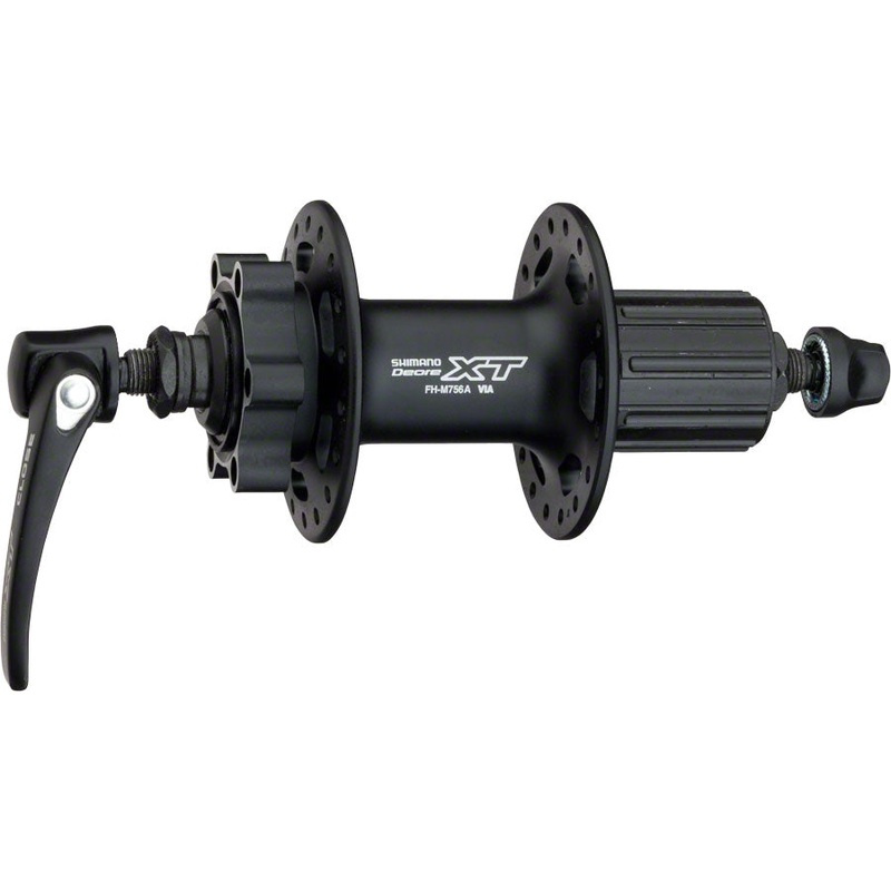 XT FH-M756-A Rear Hub – QR x 135mm 6-Bolt HG10 Black 36H