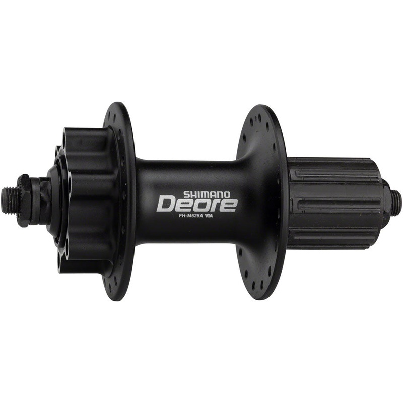 Deore FH-M525A Rear Hub – QR x 135mm 6-Bolt HG10 Black 32H
