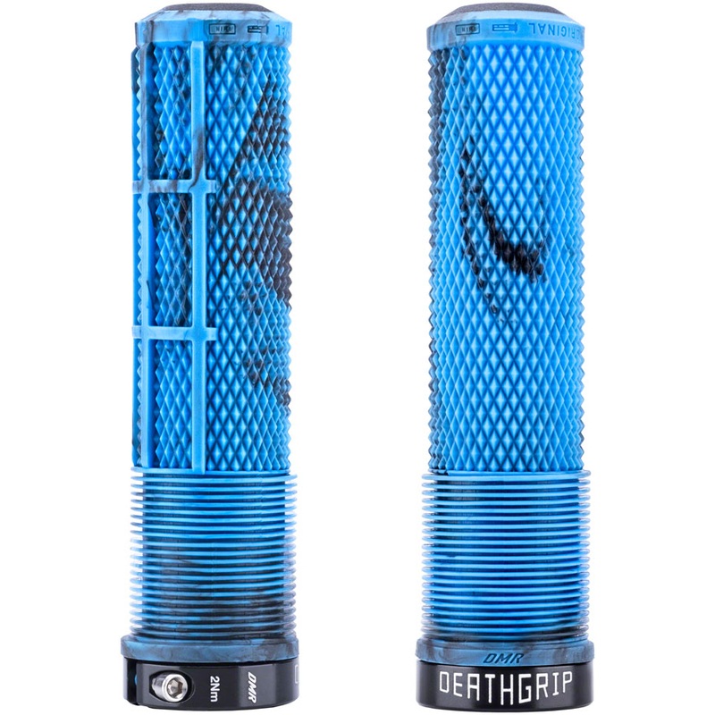 DeathGrip 2 Flangeless Grips – Thin Lock-On Blue Mable