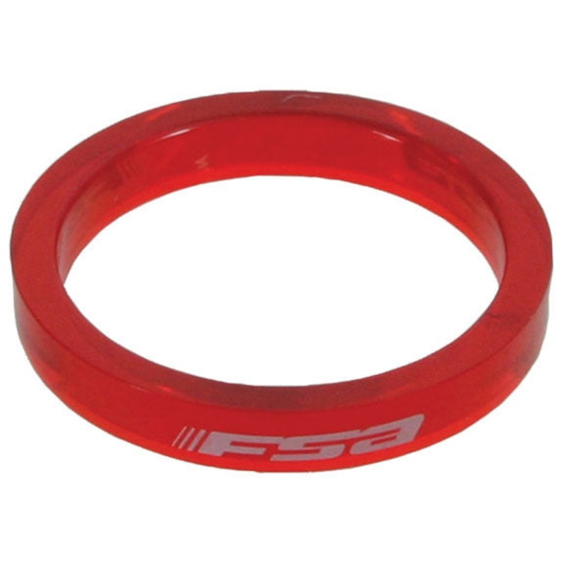 PolyCarb Headset Spacer 1-1/8x5mm Red 10/C