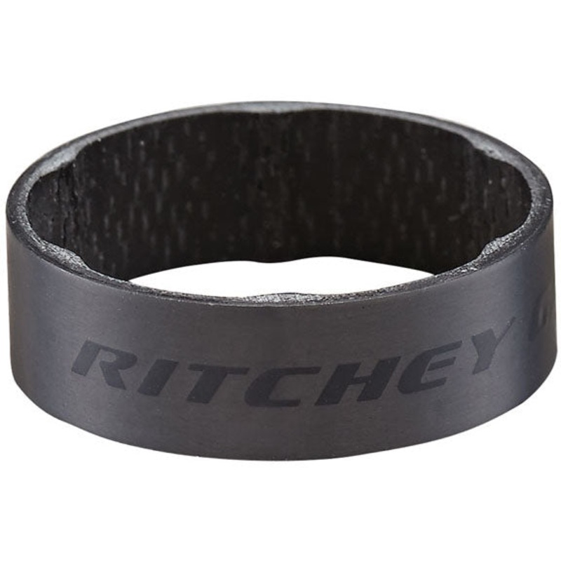 WCS Carbon Headset Spacers 1-1/8 10mm Black 2-pack