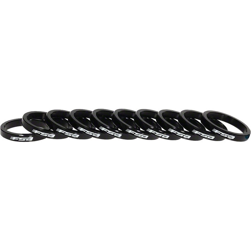 Bag of 10 1-1/8x5mm Alloy Headset Spacers with Logo