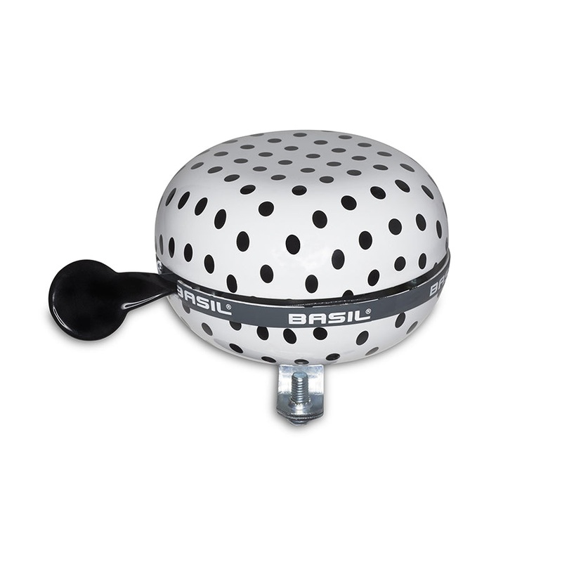 Polka Dot Bell 80mm White/Black Dots