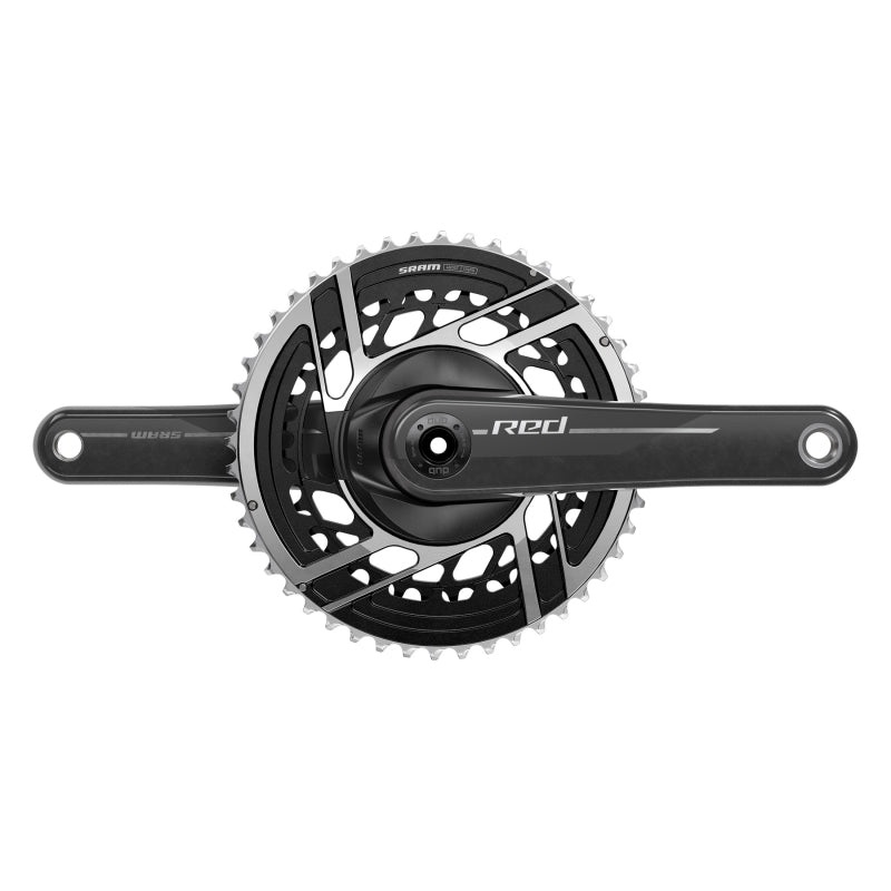 Red DUB 2x E1 Crankset Speed: 12 Spindle: 28.99mm BCD: Direct Mount  8 Bolt 46/33 DUB 175mm Black Road