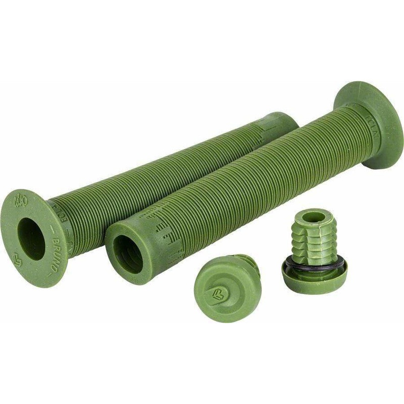 Bruno Bike Handlebar Grips – Army Green, Flange