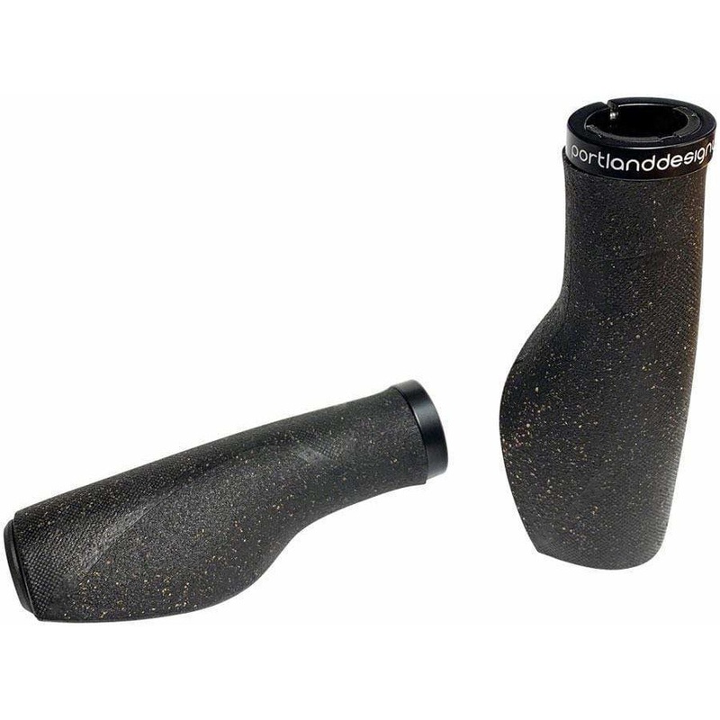Cork Chop Bike Handlebar Grips – Black, Lock-On