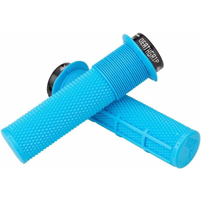 DeathGrip Flanged Grips – Thick Lock-On Blue