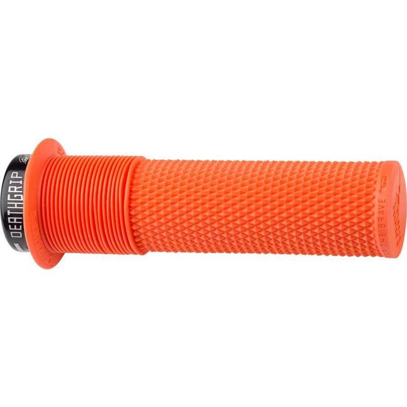 DeathGrip Flanged Grips – Thick Lock-On Orange