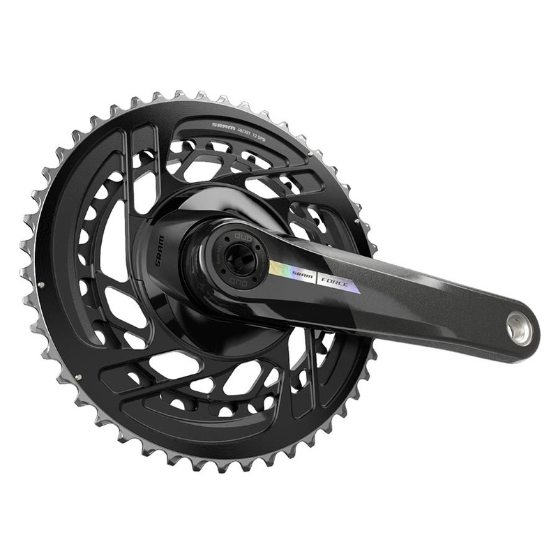 Force D2 2x Crankset Speed: 12 Spindle: 28.99mm BCD: Direct Mount 50/37 DUB 167.5mm Black Road Disc