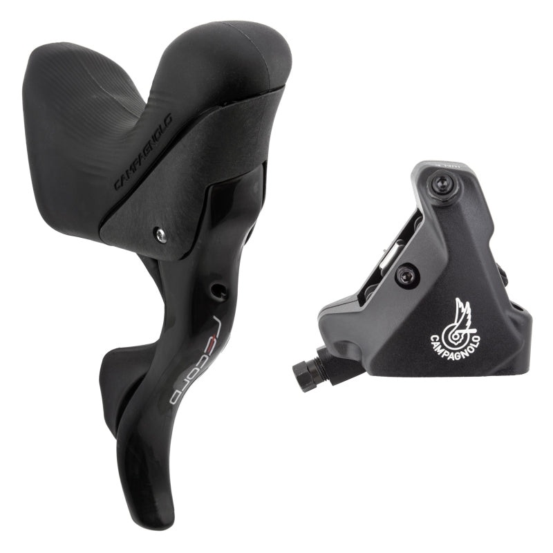 Record Ergopower Hydraulic Brake/Shift Lever Disc Caliper – Right/Rear 12-Speed 140mm Flat Mount Caliper BLK