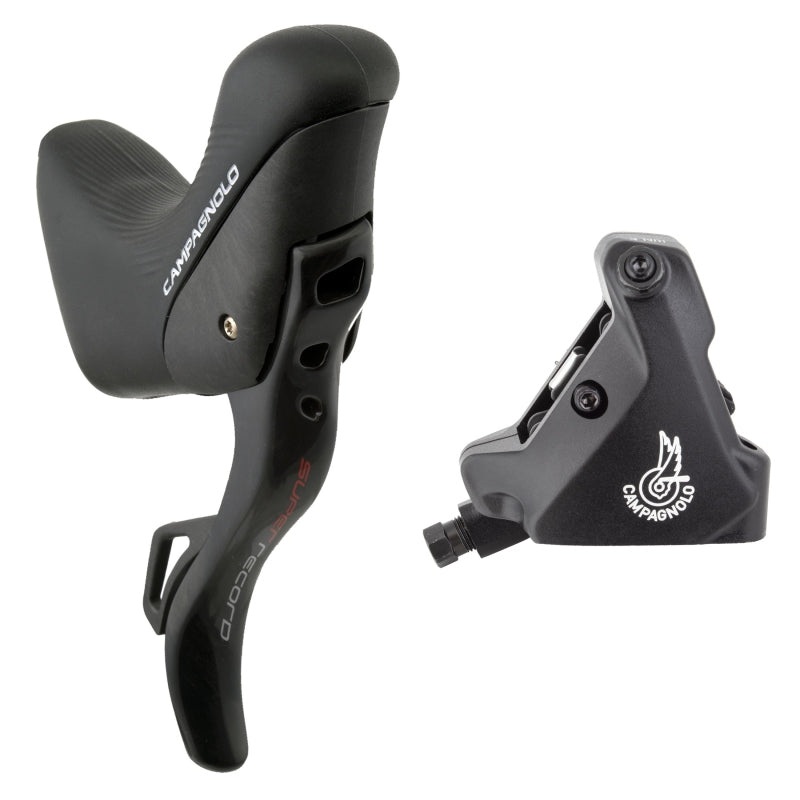 Super Record Ergopower EPS Hydraulic Brake/Shift Lever Disc Caliper – Right/Rear 12-Speed 140mm Flat Mount Caliper BLK