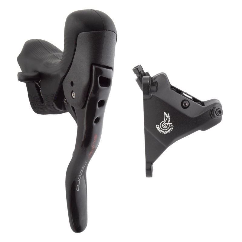 Super Record Ergopower Hydraulic Brake/Shift Lever Disc Caliper – Left/Front 12-Speed 160mm Flat Mount Caliper BLK