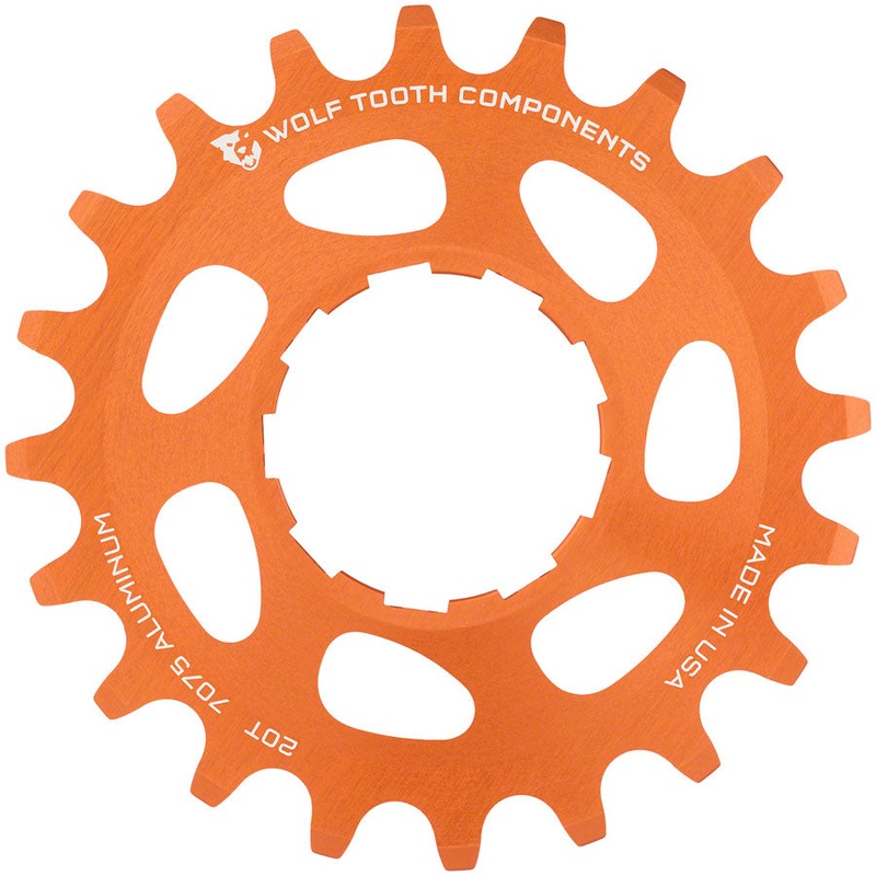 Single Speed Aluminum Cog – 20t Compatible 3/32 Chains Orange