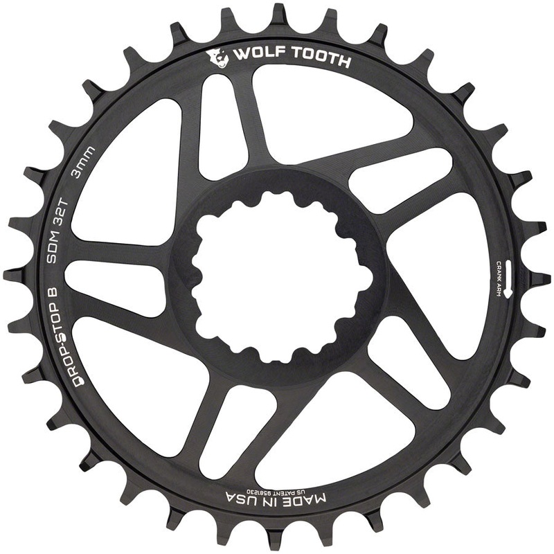 Direct Mount Chainring – 36t SRAM Direct Mount Drop-Stop B For SRAM 3-Bolt Boost Cranks 3mm Offset BLK
