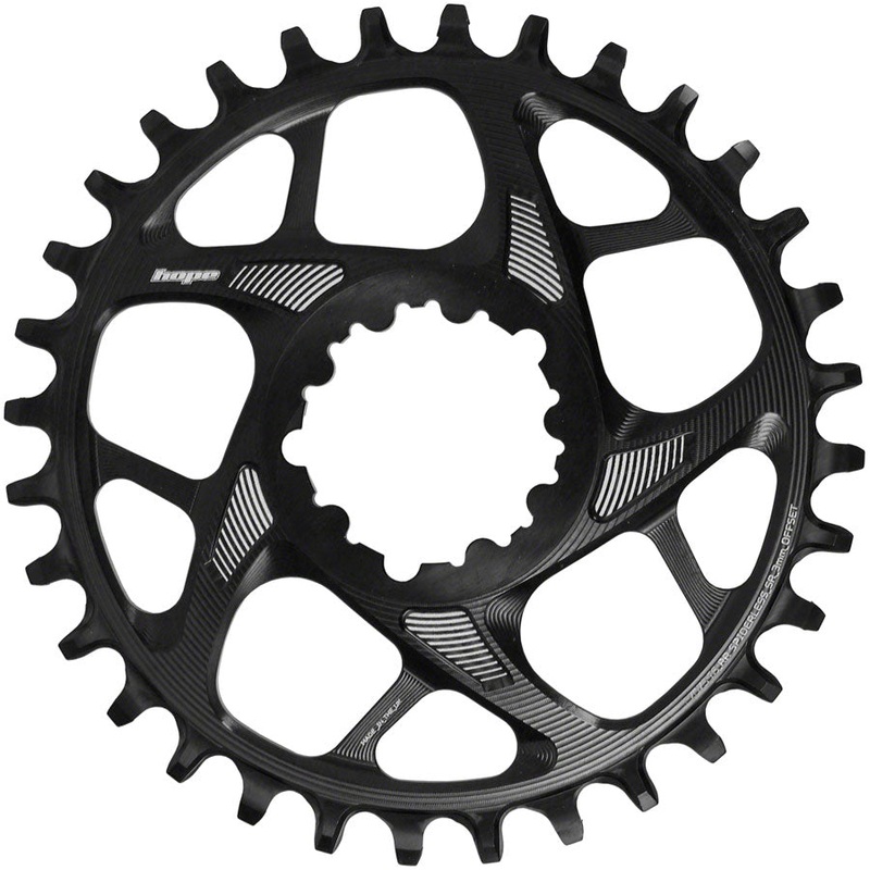 Spiderless Retainer Chainring – 34t SRAM Direct Mount 3mm Offset R22 BLK