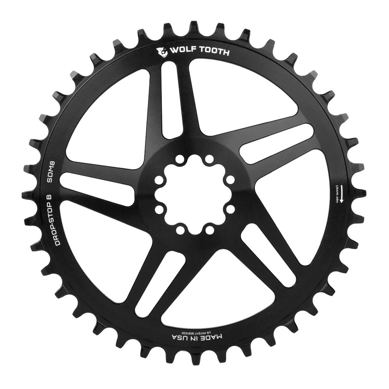 Direct Mount Chainring – 38t SRAM Direct Mount Drop-Stop B For SRAM 8-Bolt Cranksets 6mm Offset BLK