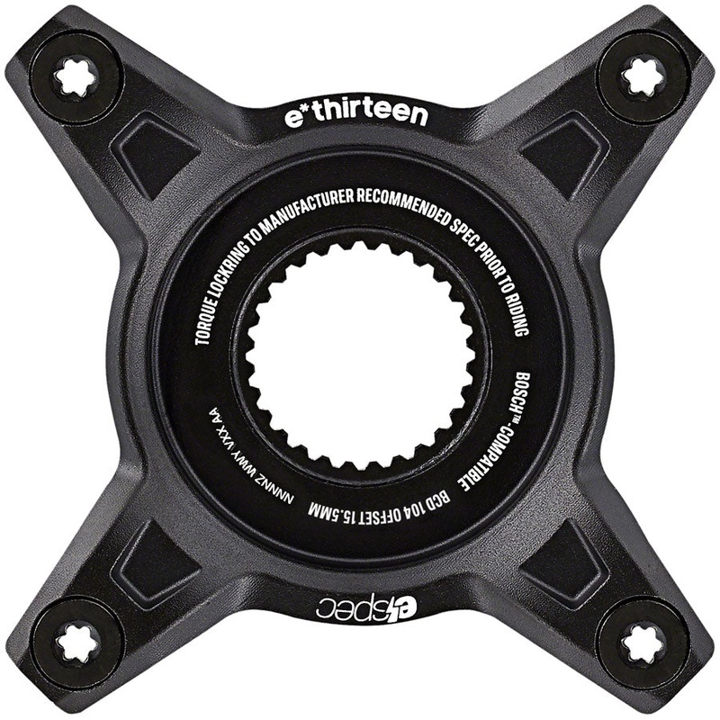 e*spec 104BCD Aluminum Direct Mount Spider – 104BCD 55mm CL Incl. Bolts Bosch Gen4 BLK