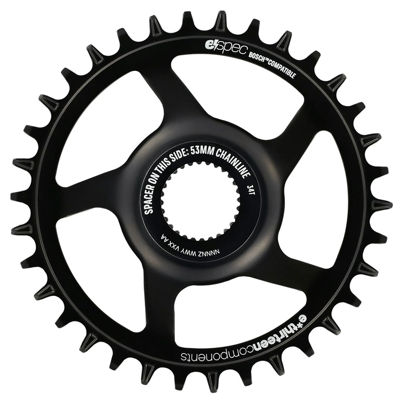 e*spec Steel Direct Mount Chainring – 36T Bosch CX Gen4 CL 53/55 via Spacer BLK