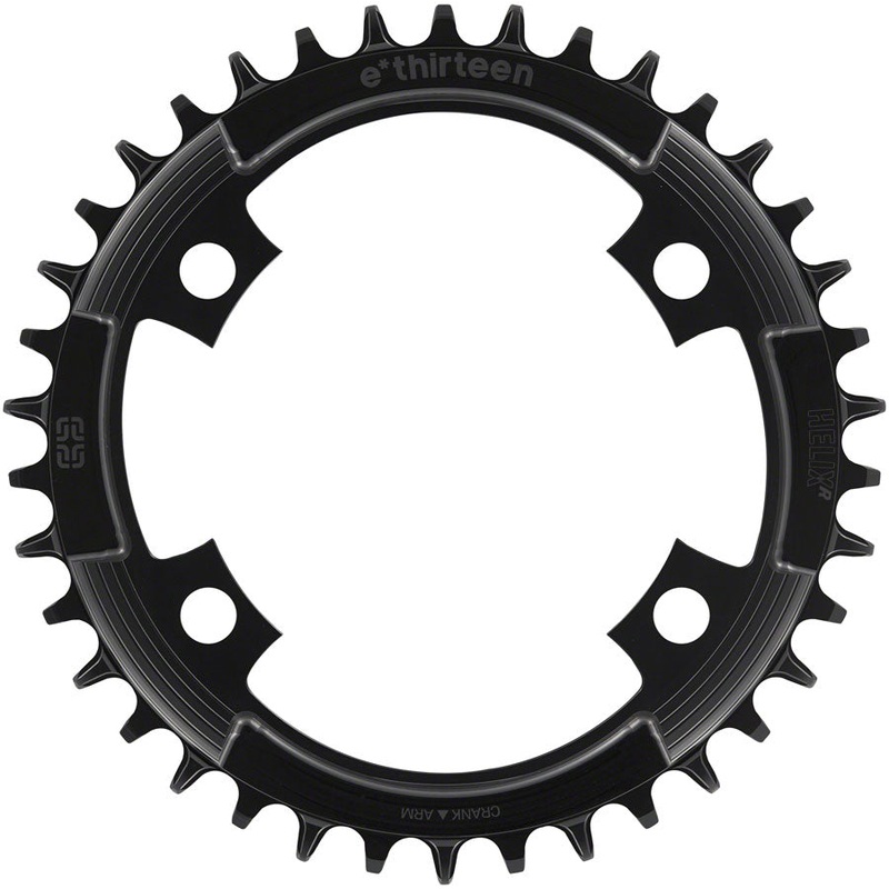 Helix R 107 BCD 4-Bolt Chainring – 42t 11/12-Speed 107BCD Black