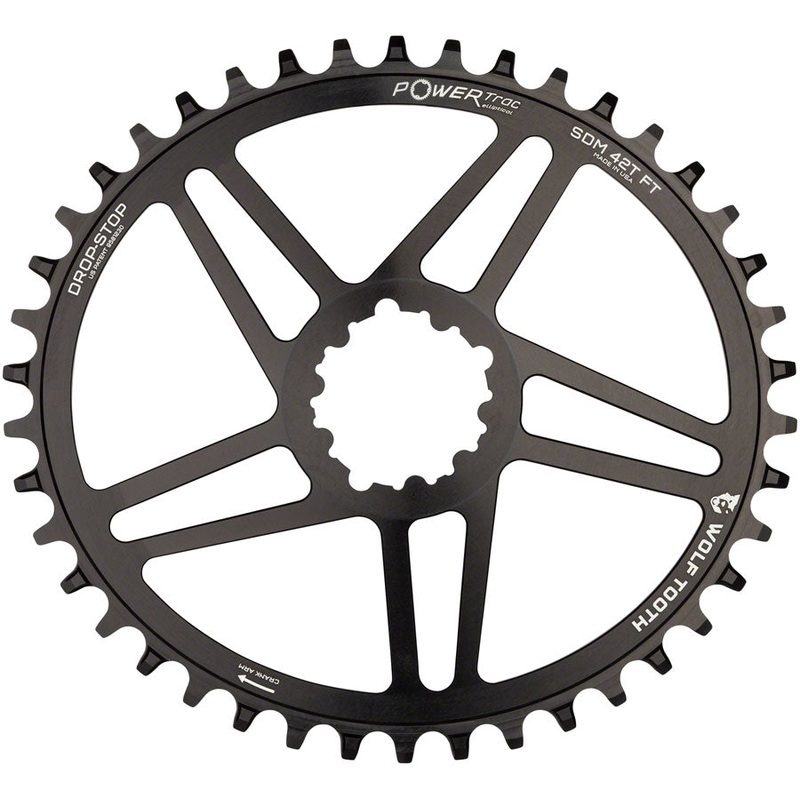 Elliptical Direct Mount Chainring – 38t SRAM Direct Mount 6mm Offset Drop-Stop Flattop Compatible BLK
