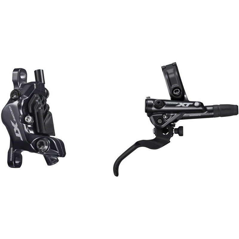 Deore XT BL-M8100/BR-M8120 Disc Brake Lever – Rear Hydraulic Post Mount 4-Piston Finned Pads I-SPEC EV Clamp Band BLK