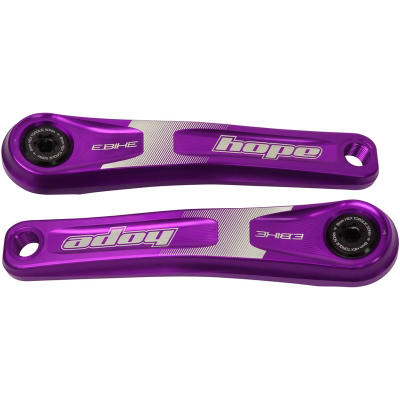 Ebike Crank Arm Set – 155mm ISIS Specialized Offset Purple