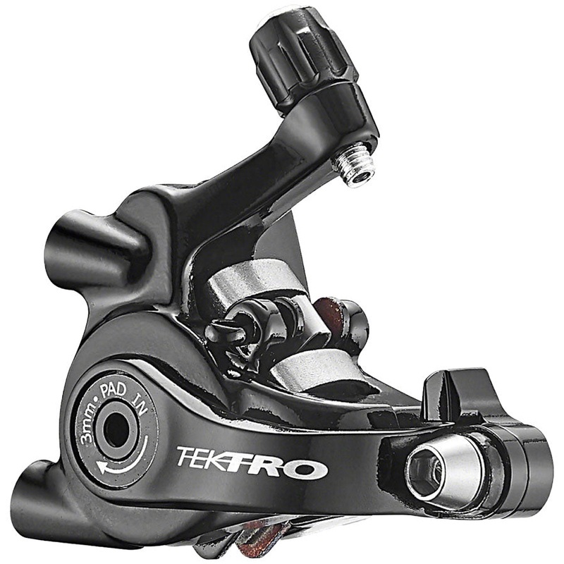 MD-C550 Dual-Piston Cable Actuated Mechanical Flat Mount Disc Caliper Road Short-Pull Levers BLK