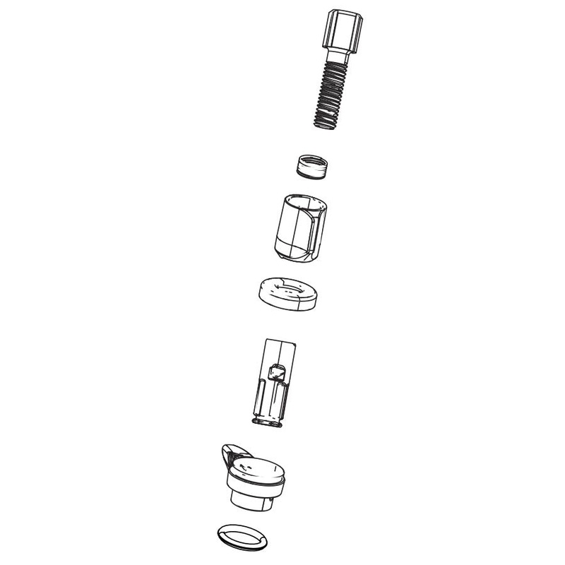 Red 2013 Brake Adjusting Barrel/QR Kit