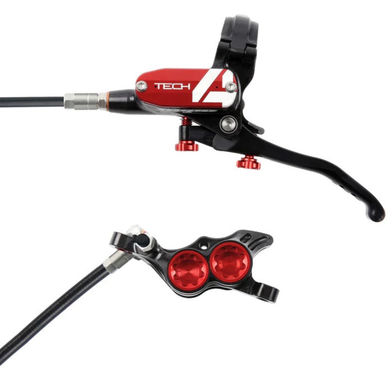 Tech 4 E4 Disc Brake and Lever Set – Rear Hydraulic Post Mount Red