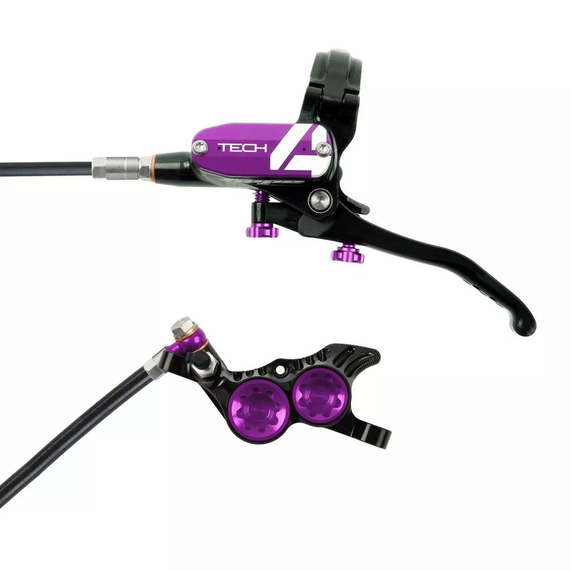 Tech 4 V4 Disc Brake and Lever Set – Front Hydraulic Post Mount Purple