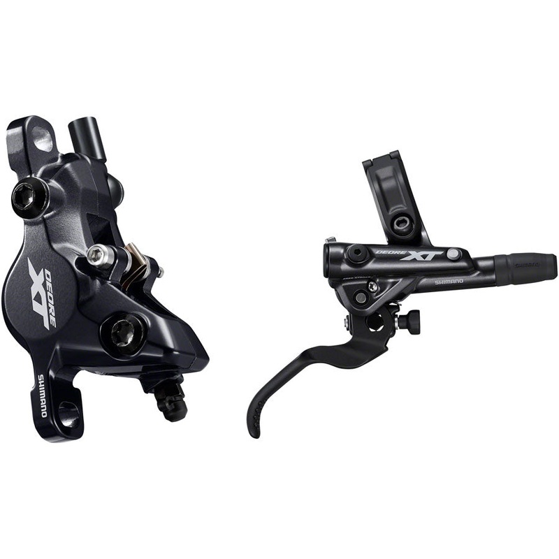 Deore XT BL-M8100/BR-M8100 Disc Brake Lever – Rear Hydraulic Post Mount 2-Piston Finned Pads I-SPEC EV Clamp Band BLK