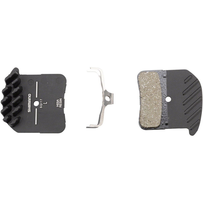 H03A-RF Disc Brake Pad Spring – Resin Compound Finned Alloy Back Plate One Pair