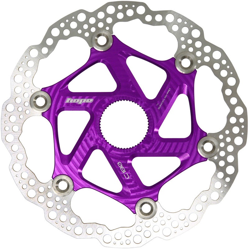 MTB Floating Centre-Lock Disc Brake Rotor – 180mm Center-Lock Purple