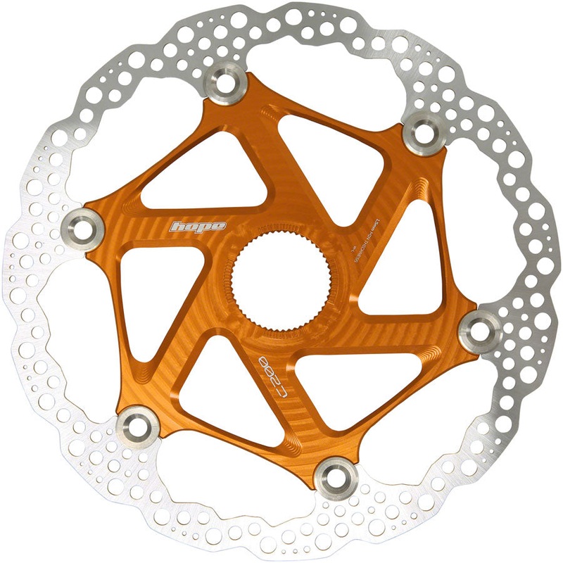MTB Floating Centre-Lock Disc Brake Rotor – 200mm Center-Lock Orange