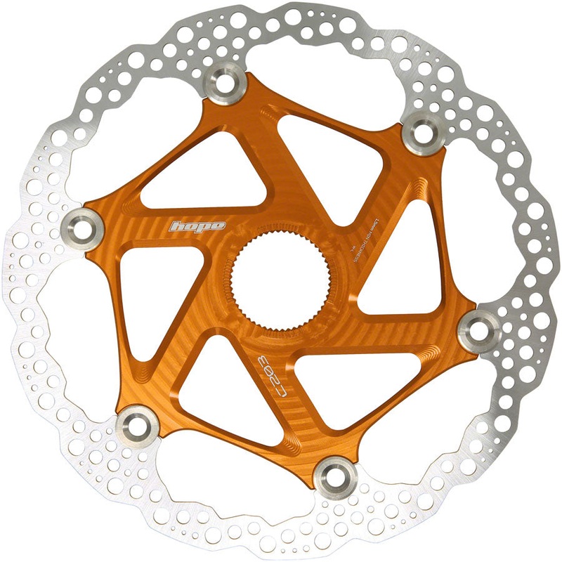 MTB Floating Centre-Lock Disc Brake Rotor – 203mm Center-Lock Orange