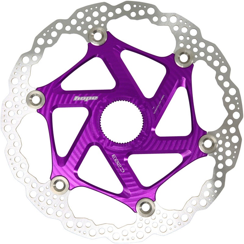 MTB Floating Centre-Lock Disc Brake Rotor – 203mm Center-Lock Purple