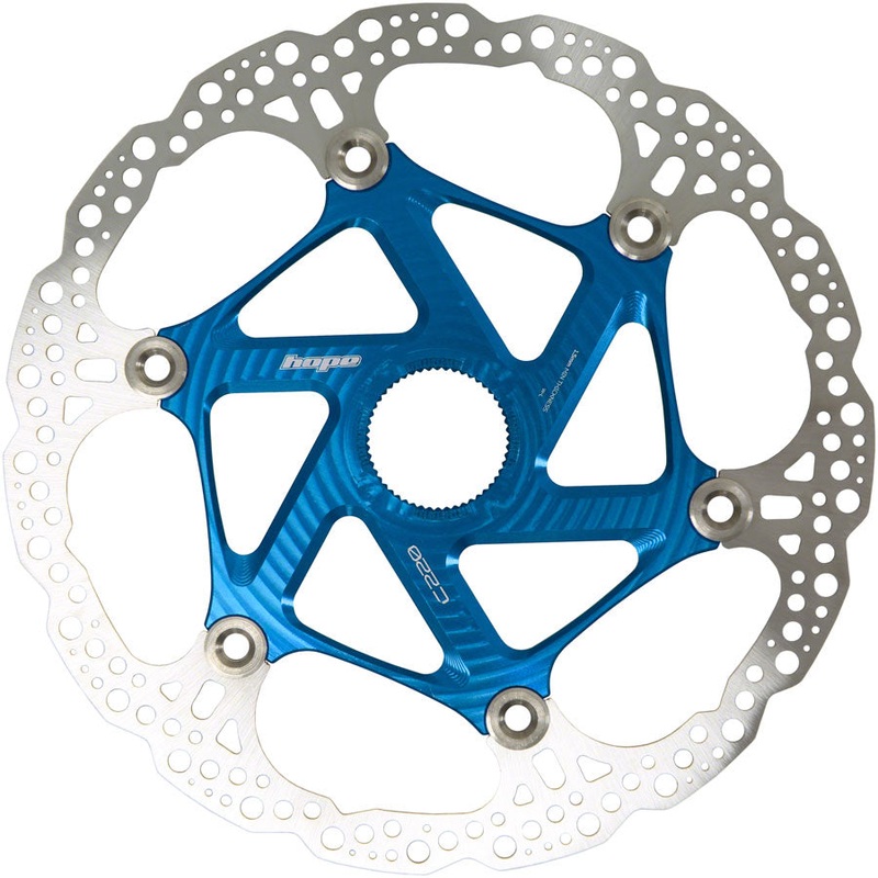MTB Floating Centre-Lock Disc Brake Rotor – 220mm Center-Lock Blue