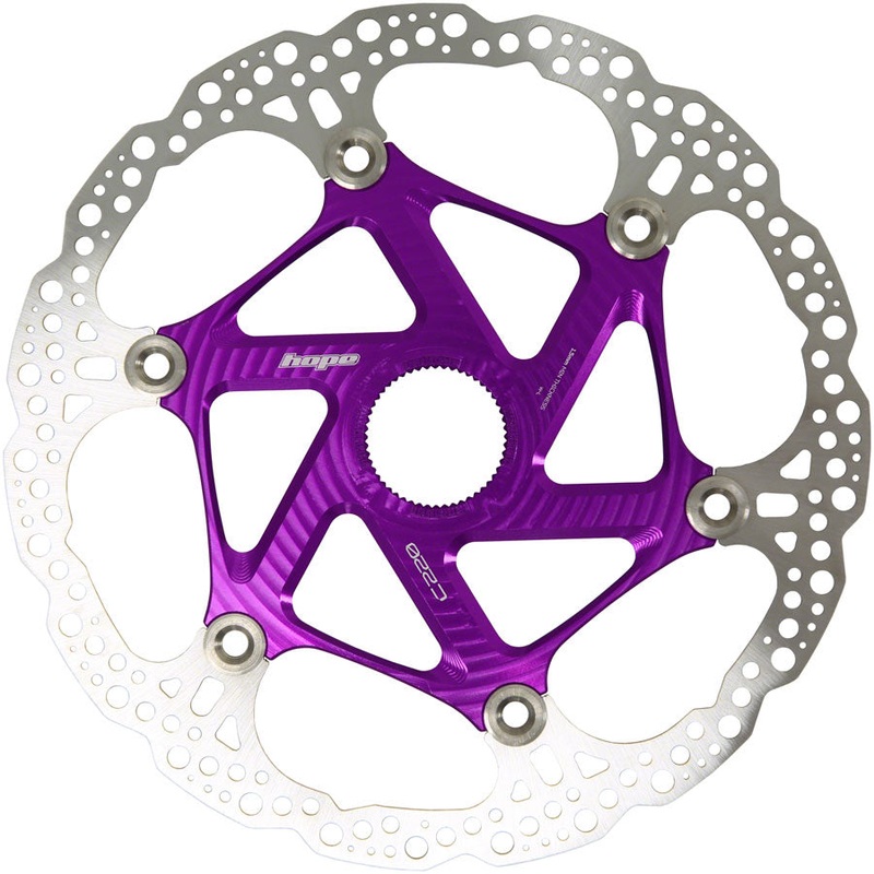 MTB Floating Centre-Lock Disc Brake Rotor – 220mm Center-Lock Purple