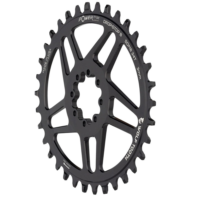 Elliptical Direct Mount Chainring – 32t SRAM Direct Mount Drop-Stop B For SRAM 8-Bolt Cranksets 3mm Offset BLK